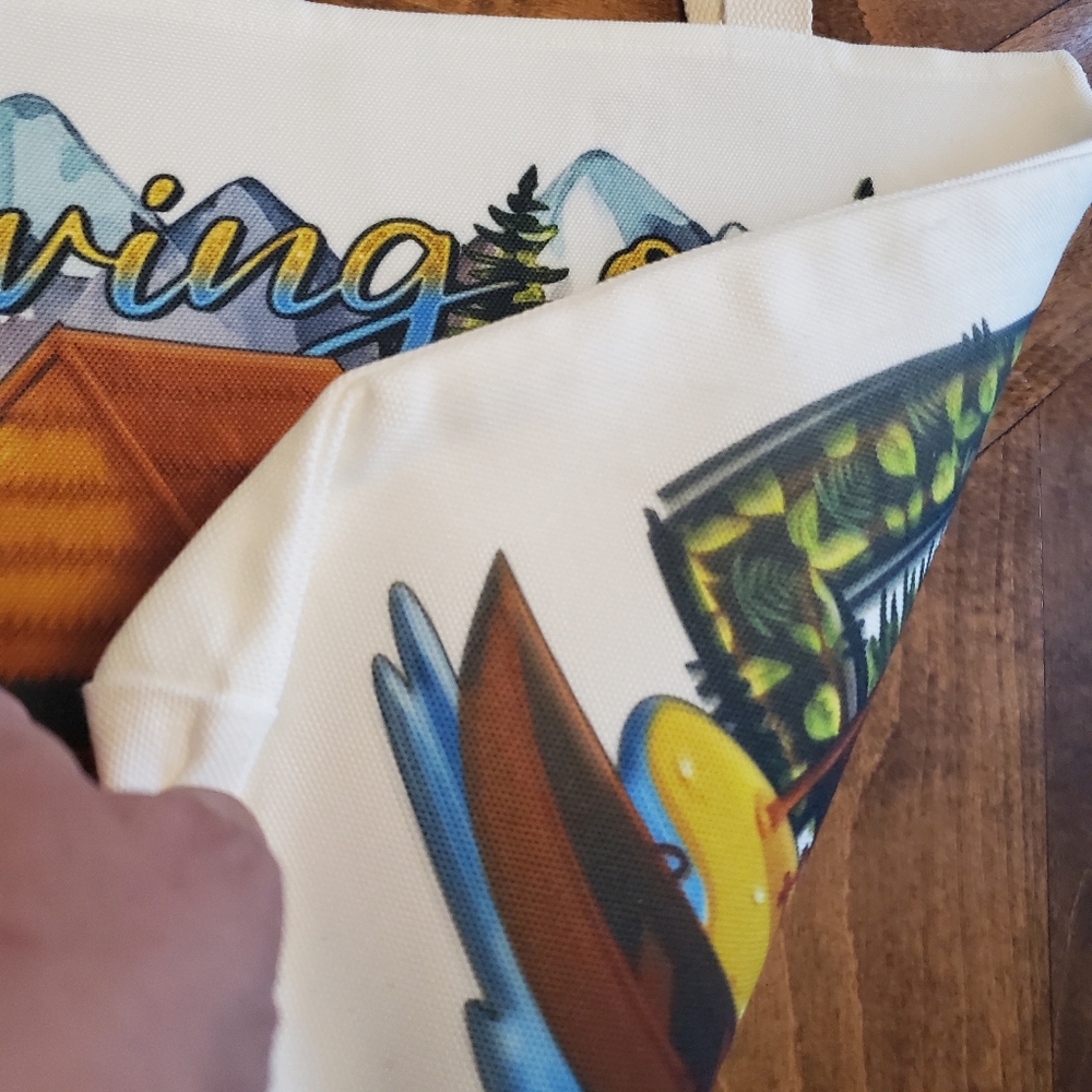 Living on LAKE time Tote Bag - Picture 6 of 10